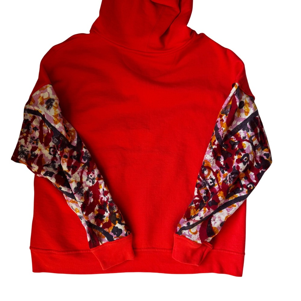 Champion Upcycled One of a Kind Hoodie Graphic Sleeve Hand Made Size 2XL‎ orange - Picture 5 of 6